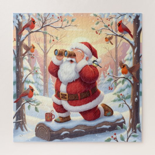 A Santa's View: Christmas Bird Watching ジグソーパズル (縦)
