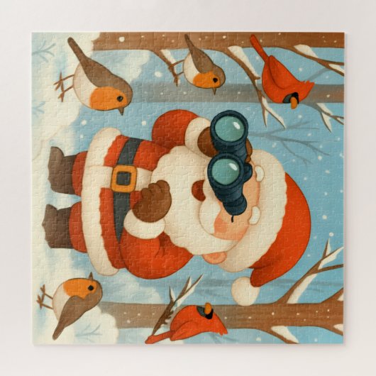A Santa's View: Christmas Bird Watching ジグソーパズル (横)