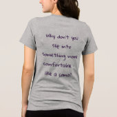 A sarcastic phrase on the back of a sweatshirt トライブレンドＴシャツ (裏面)
