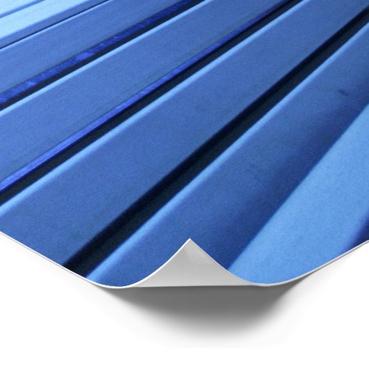 A sauna in blue light, Sweden. ポスター (角)