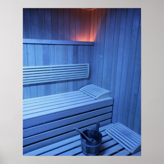 A sauna in blue light, Sweden. ポスター (正面)