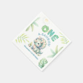 A-Saurus Triceratops恐竜1回目の誕生日 スタンダードカクテルナプキン (角)