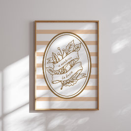 A Saviour Is Born Neutral Holly Banner Christmas ポスター