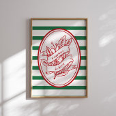 A Saviour Is Born Red Holly Banner Christmas  ポスター