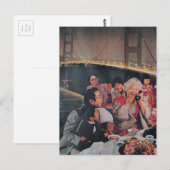 A Scenic Dinner at the Bridge at Night Postcard ポストカード (正面/裏面)