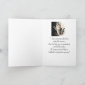A Scottish Fold Cat Personality Birthday Animal カード (内部)