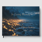 A sea of candlelights on the beach, condolence  ゲストブック (正面)
