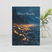 A sea of candlelights on the beach in the dark カード (スタンド正面)