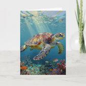 A Sea Turtle Themed Birthday カード (正面)