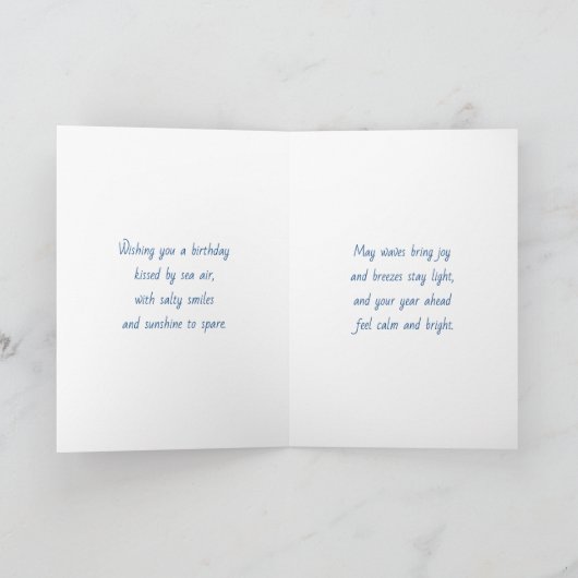 A Sea Turtle Themed Birthday カード (内部)