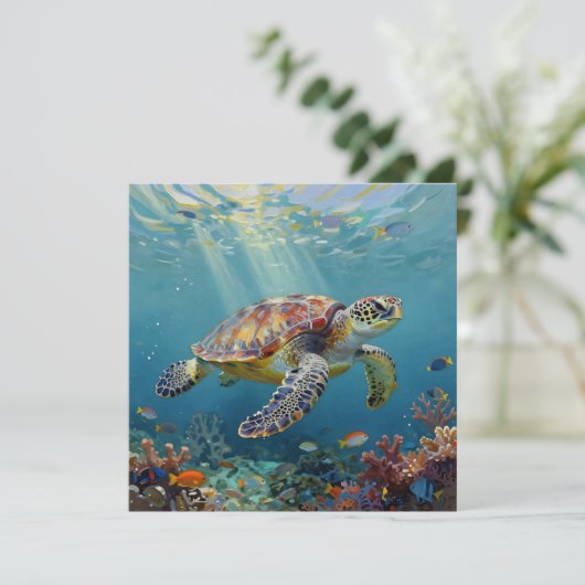 A Sea Turtle Themed Blank カード (スタンド正面)