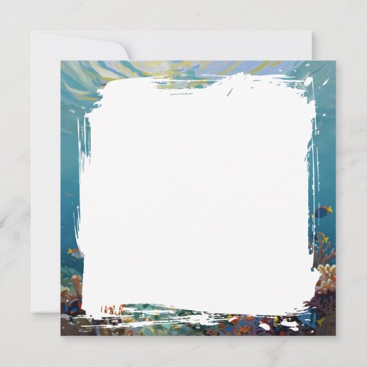 A Sea Turtle Themed Blank カード (裏面)