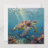 A Sea Turtle Themed Blank カード (正面)
