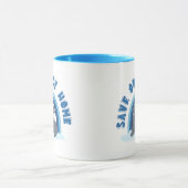 A seal and a penguin "Save Our Icy World" cartoon マグカップ (中央)