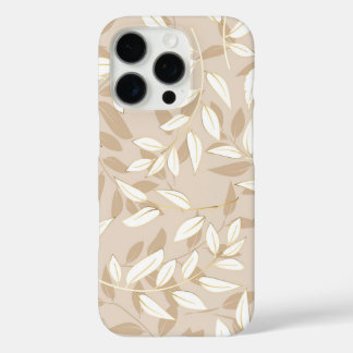 A seamless pattern featuring stylized leaves iPhone 16 proケース