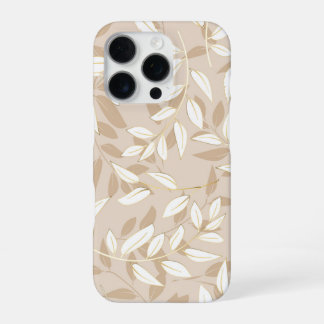A seamless pattern featuring stylized leaves iPhone 16 proケース
