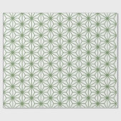 A seamless pattern of interlocking green geometric ラッピングペーパー (フラット)