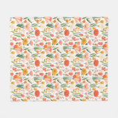  A seamless pattern of spring flowers  フリースブランケット (正面(横))