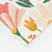  A seamless pattern of spring flowers  フリースブランケット (角)