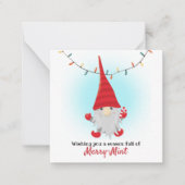 A Season Full of Joyful Mint Elf Greeting Card ノートカード (正面)