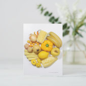 A selection of yellow fruits & vegetables. ポストカード (スタンド正面)