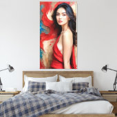 a self wrapped in shadows キャンバスプリント (インサイチュ (寝室))