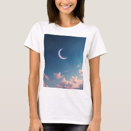A serene and beautiful crescent moon tシャツ