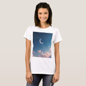 A serene and beautiful crescent moon tシャツ (正面フル)