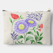 A set of flowers painted in watercolor  アクセサリーポーチ (裏面)