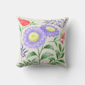 A set of flowers painted in watercolor クッション (正面)