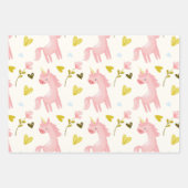 A set of patterns with unicorns ラッピングペーパーシート (正面)
