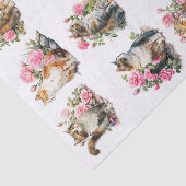 A Set of Watercolor Cats (Left & Right Facing) 薄葉紙 (詳細)