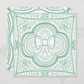 A Shabby Chic Bow 招待状 (正面/裏面)