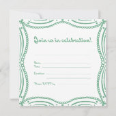 A Shabby Chic Bow 招待状 (裏面)