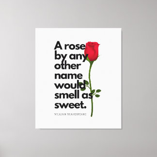 A SHAKESPEARE POEM AND A ROSE  Canvas Print キャンバスプリント