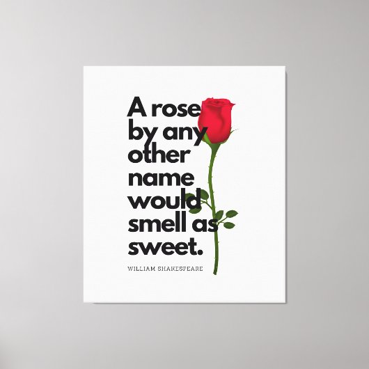 A SHAKESPEARE POEM AND A ROSE  Canvas Print キャンバスプリント (正面)