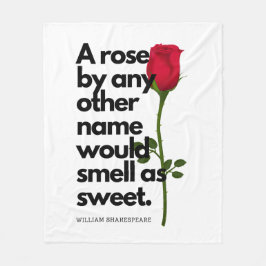 A SHAKESPEARE POEM AND A ROSE  Fleece Blanket  フリースブランケット
