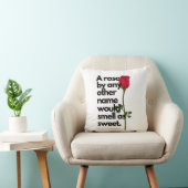 A SHAKESPEARE POEM AND A ROSE  Throw Pillow クッション (椅子)
