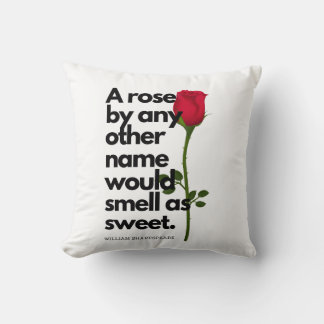A SHAKESPEARE POEM AND A ROSE  Throw Pillow クッション