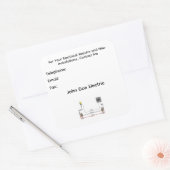 A Sheet of Six Stickers for Electrician's Clients スクエアシール (封筒)