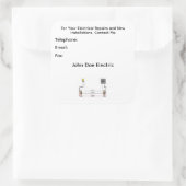 A Sheet of Six Stickers for Electrician's Clients スクエアシール (バッグ)