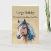 A Shetland Pony Personality Birthday Horse カード (正面)