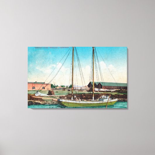 A Shipping Schooner ScenePetaluma, CA キャンバスプリント (正面)