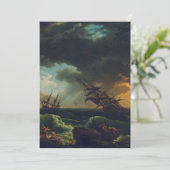 A Shipwreck in Stormy Seas by Claude-Joseph Vernet 招待状 (スタンド正面)