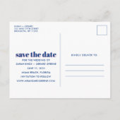 A Shore Thing Photoビーチ結婚式日付を保存 案内ポストカード (裏面)