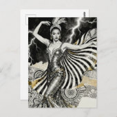 A Showgirl Dances in Lightening ポストカード (正面/裏面)