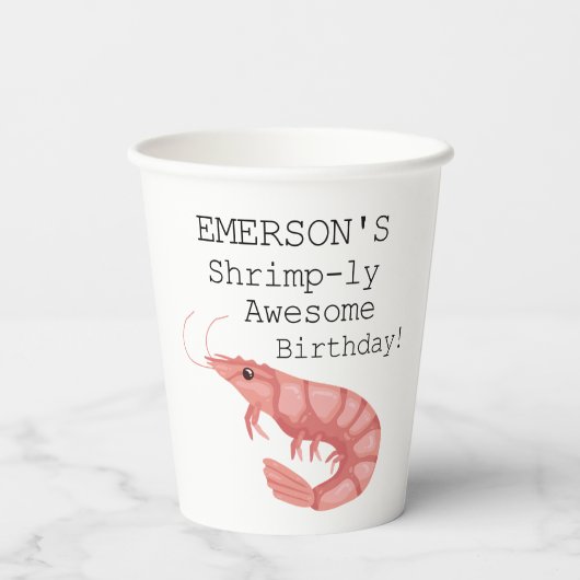 A Shrimp-ly Awesome Birthday 紙コップ (裏面)