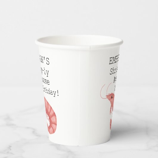 A Shrimp-ly Awesome Birthday 紙コップ (右)