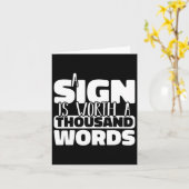 A Sign Is Worth A Thousand Words American Sign Lan カード (黄色い花)