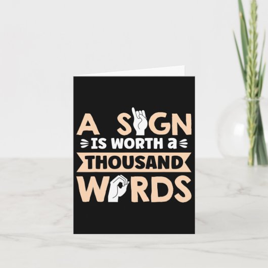 A Sign Is Worth A Thousand Words American Sign Lan カード (正面)
